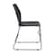 Flash Furniture Black Plastic Stack Chair with Steel Sled Base RUT-NC499A-BK-GG - alternate 4
